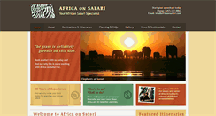 Desktop Screenshot of africaonsafari.com